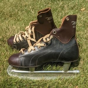 Men's Sz 10 Vintage MasterCraft Ice Skates Brown